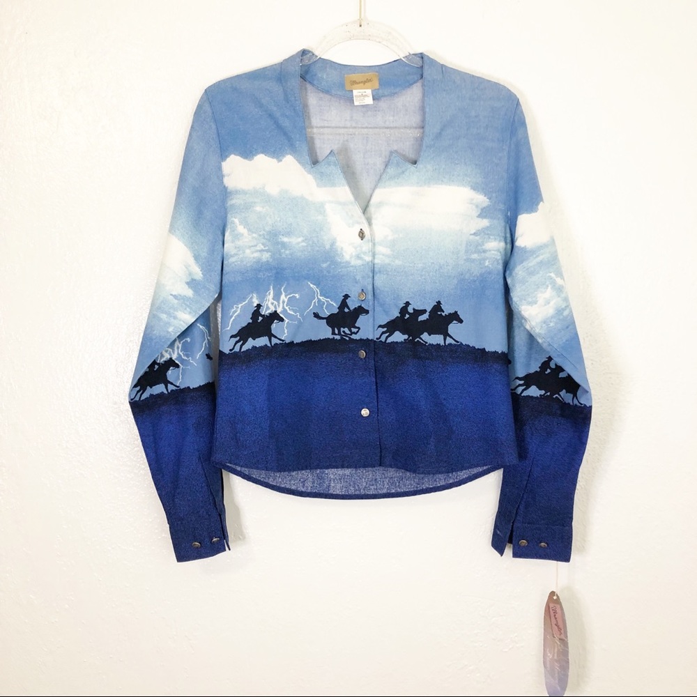 Wrangler Western Women's Long Sleeve Button Blouse